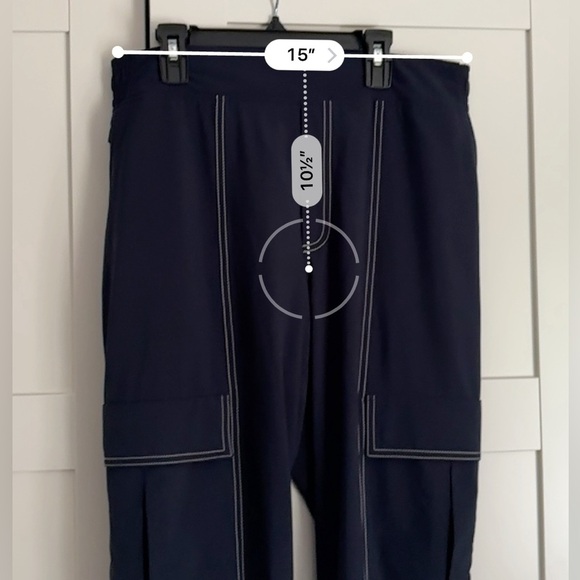 Athleta Chelsea Utility Jogger in Navy White Stitching Size 6 Tall Navy Athletic - Picture 6 of 7